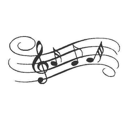 Music Notes Machine Embroidery Design Embroidery Designs Etsy