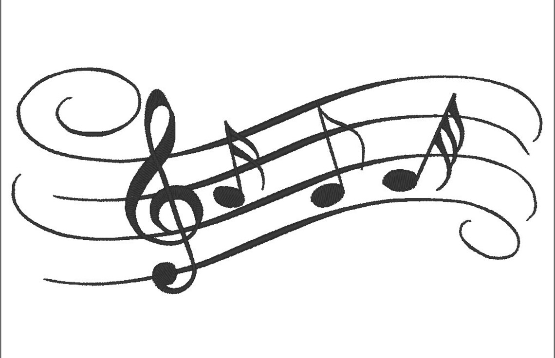 Music notes machine embroidery design embroidery designs etsy Music notes machine embroidery design embroidery designs etsy