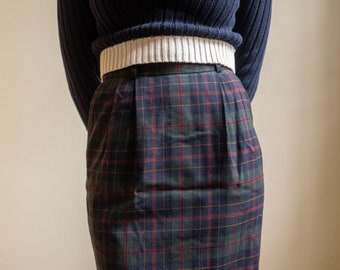 Vintage Plaid Pencil skirt