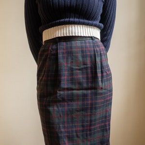 Vintage Plaid Pencil skirt