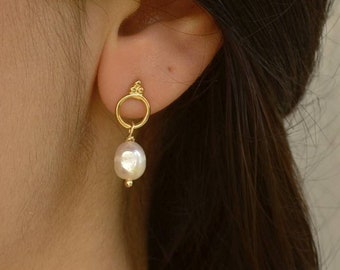 Boucles d’oreilles Pearl, Boucles d’oreilles Pearl Drop, Boucles d’oreilles Real Pearl, Boucles d’oreilles vintage, Boucles d’oreilles de mariage, Boucles d’oreilles nuptiales