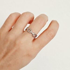 Adjustable Ring, Silver Ring, Chain Stacking Ring, Stainless Steel Ring