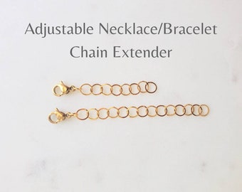 Adjustable Necklace / Bracelet Chain Extender, Chain Lengthener, Extra Chain Length, Chain Extension