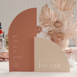 Wedding Drink Sign Arch, Modern Wedding Drink Sign, Wedding Bar Menu Sign, Alcohol Drinks Menu, Minimalist Bar Menu Wedding Sign Namib image 1