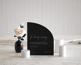 In Loving Memory Sign, Printable In Loving Memory Sign for Wedding, Arch Memorial Sign, In Memory Sign Modern Minimalist - Magma