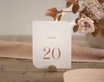 Table Number, Wedding Table Number Sign, Modern Arch Shape Wedding Table Sign, Table Top Decor, Arch Table Numbers - Amangiri