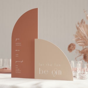 Wedding Drink Sign Arch, Modern Wedding Drink Sign, Wedding Bar Menu Sign, Alcohol Drinks Menu, Minimalist Bar Menu Wedding Sign Namib image 5