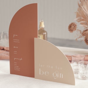 Wedding Drink Sign Arch, Modern Wedding Drink Sign, Wedding Bar Menu Sign, Alcohol Drinks Menu, Minimalist Bar Menu Wedding Sign Namib image 3