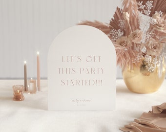Arch Wedding Sign: Modern Terracotta Party Decor (Printable)