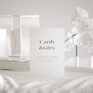 Minimalist Cards and Gifts Table Sign, Modern Cards and Gifts Wedding Sign, Tabletop Cards & Gifts Sign, Cards and Gifts Signs - Kamari