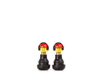 2 valve caps Race Crew minifigure for car, bicycle and motorcycle - upcycling