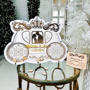 Carriage Wedding Guest Book Alternative Disney Wedding Guestbook Princess Wedding Guest Book Sign Fairytale Wedding Drop Box