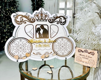 Carriage Wedding Guest Book Alternative Disney Wedding Guestbook Princess Wedding Guest Book Sign Fairytale Wedding Drop Box