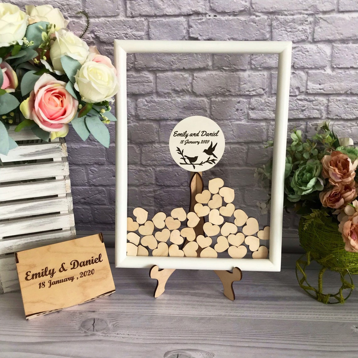 White Acrylic Wedding Guest Book Alternative Clear Guestbook Etsy