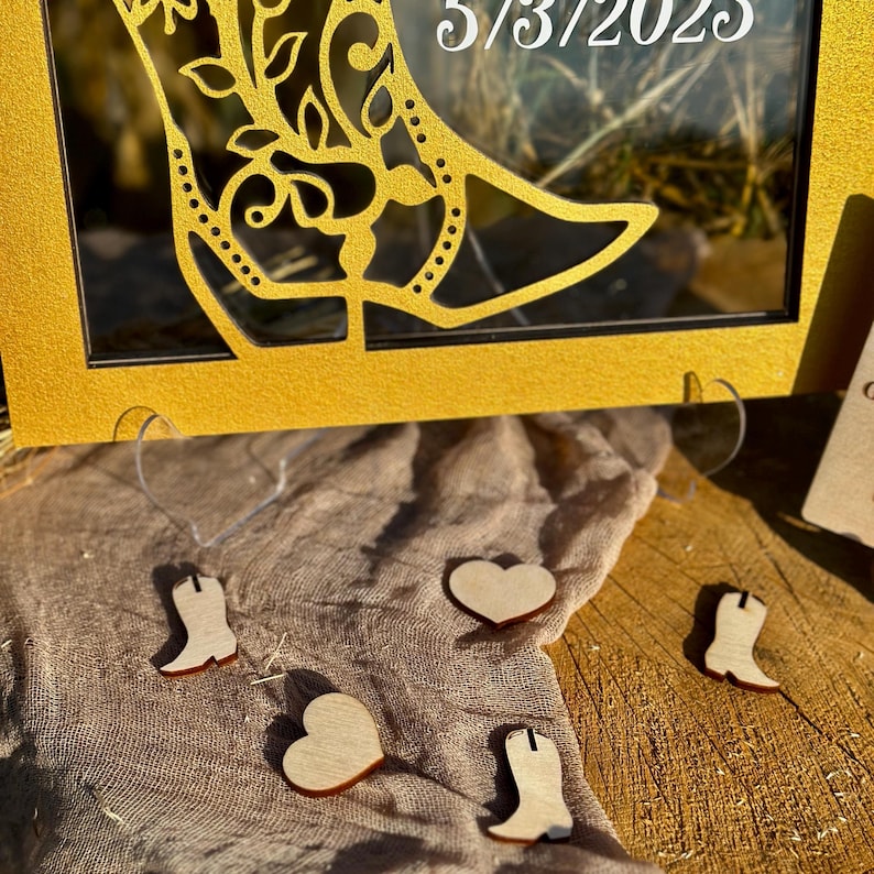 Wild West Quinceanera Guest Book Alternative Cowgirl Boot Shape Western Mis Quince Guestbook Horseshoe Mis Quince Charro Quinceanera Sign In image 8