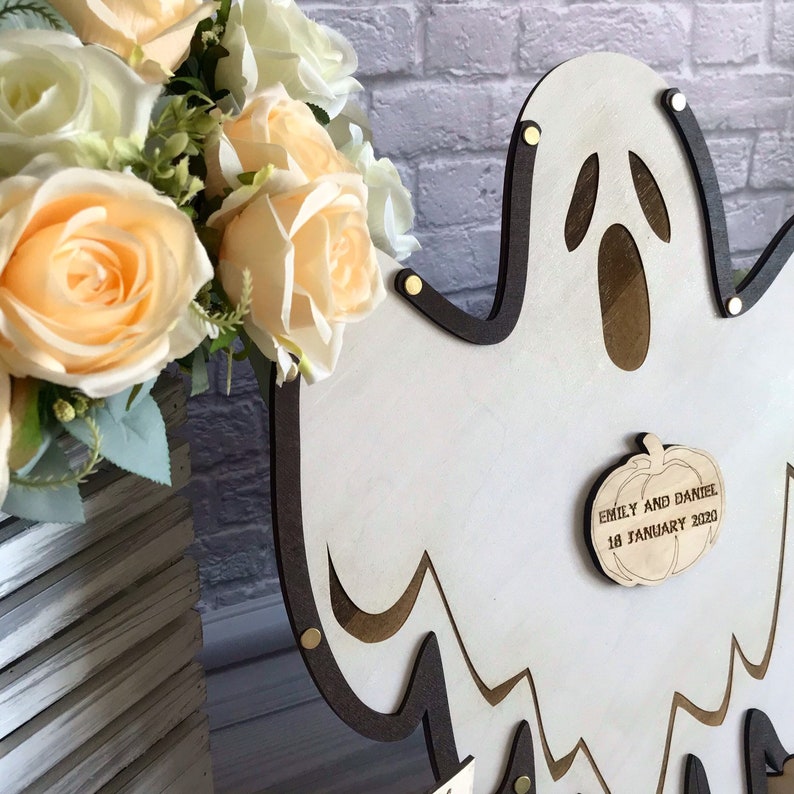 Personalized Halloween wedding guest book alternative Etsy