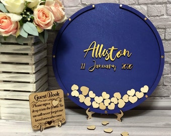 Round wedding guest book alternative,Wedding guestbook,Guest book sign,Wood guestbook,Round Sign,Wedding sign in book,Custom guest book