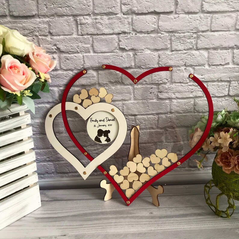 Heart shaped wedding guestbook alternativeHeart Etsy