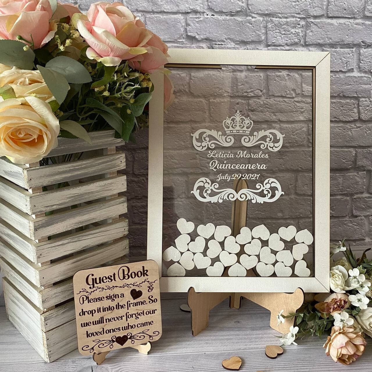 Mis Quince Guestbook Sign Quinceanera Birthday Guestbook Etsy