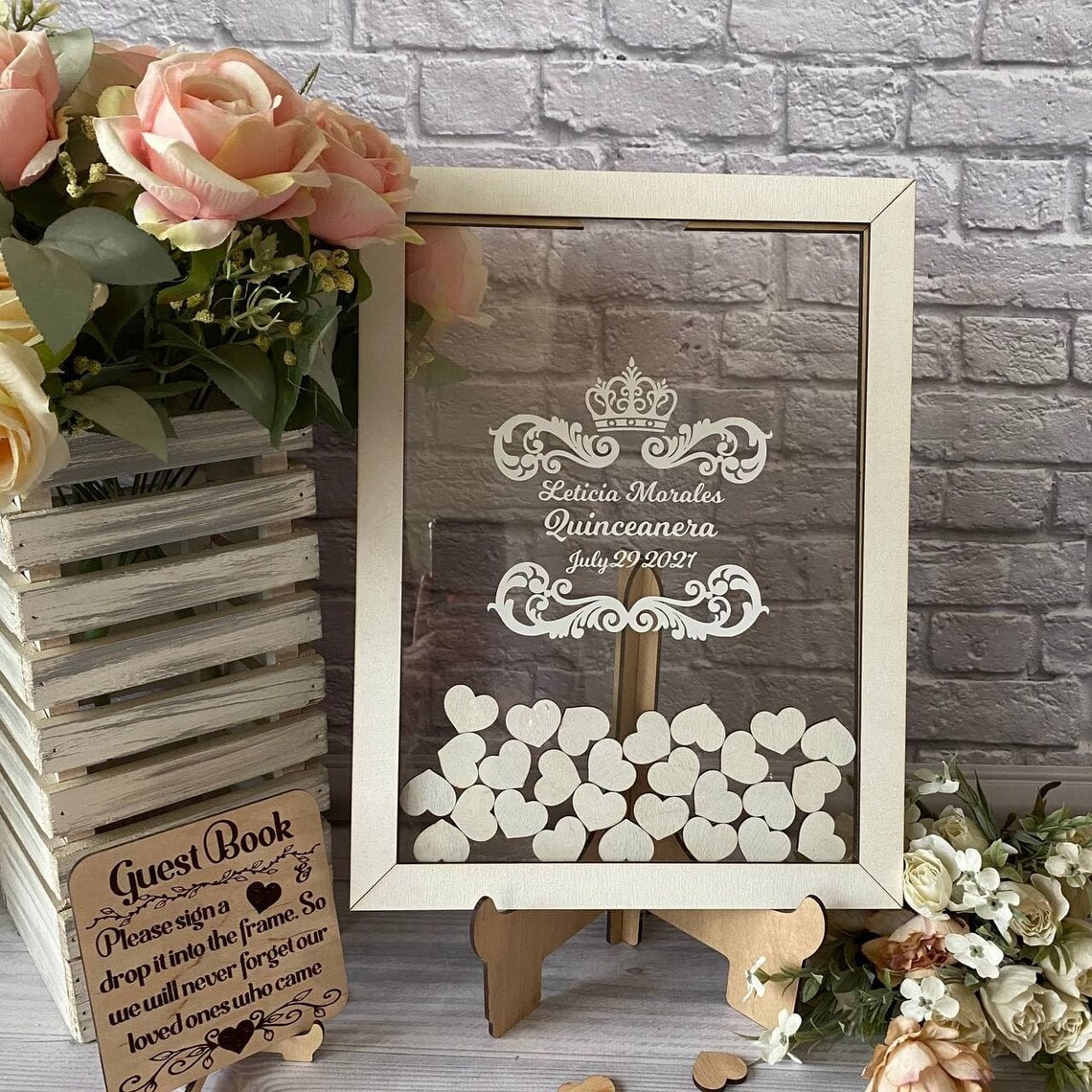 Mis Quince Guestbook Sign Quinceanera Birthday Guestbook Etsy