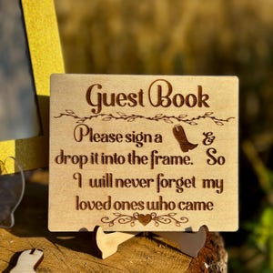 Wild West Quinceanera Guest Book Alternative Cowgirl Boot Shape Western Mis Quince Guestbook Horseshoe Mis Quince Charro Quinceanera Sign In image 9