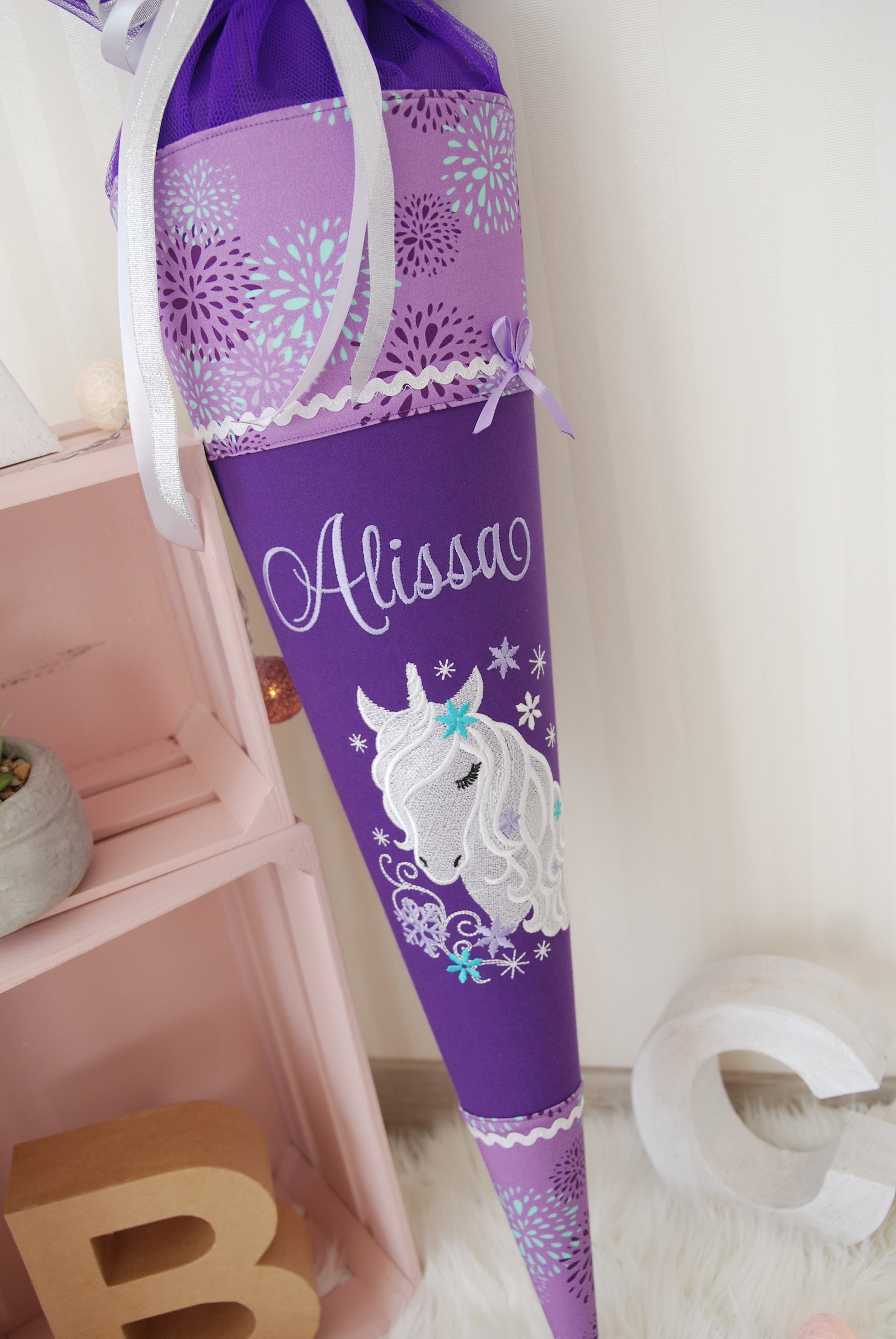 Einhorn Pferd Einhorn Schultüte Zuckertüte für Mädchen - Etsy.de