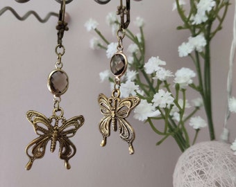 Ohrringe im Vintage-Stil, Schmetterlinge