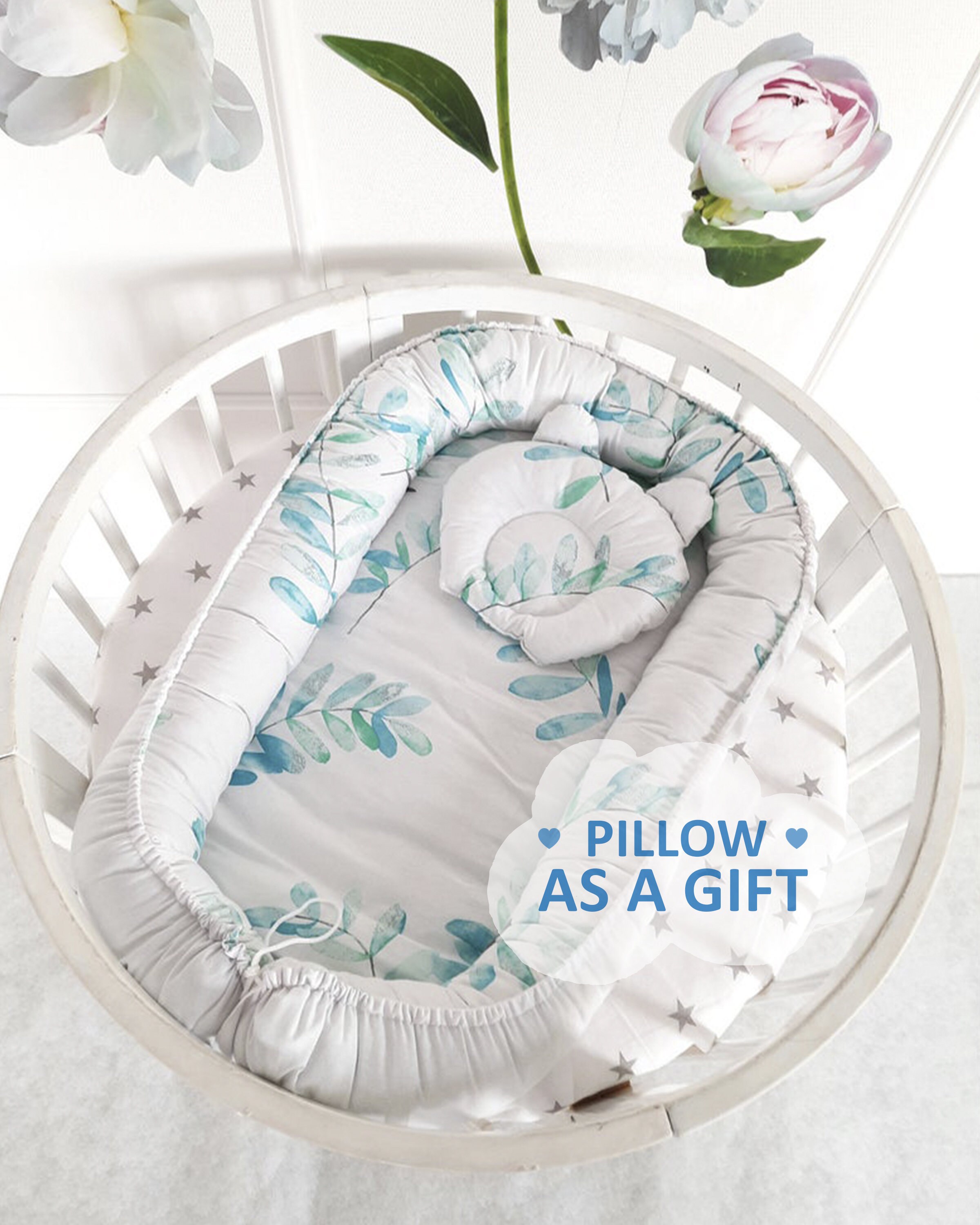 White Baby nest newborn size Sleeping nest Double sided Etsy