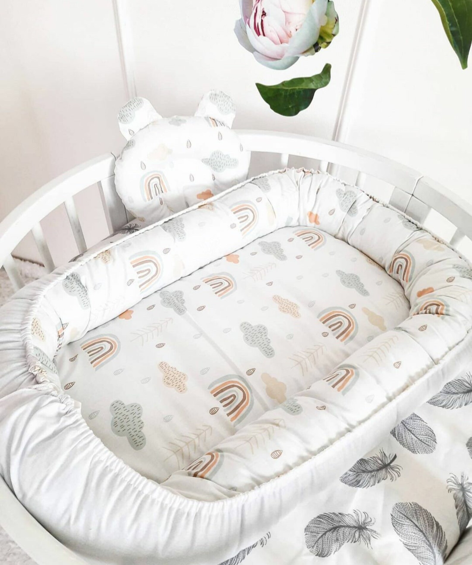 Baby nest Pillow as a gift ready to ship double sided Etsy