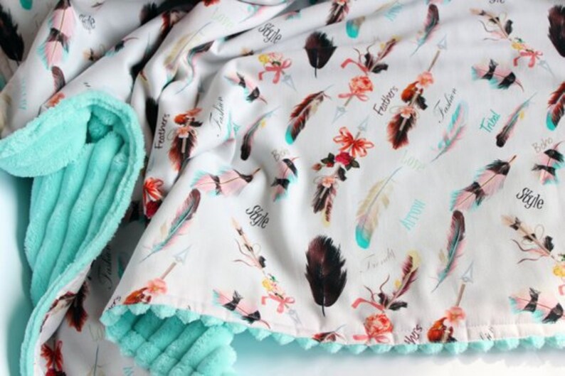 Minky Blanket Baby Blanket Cotton Soft Minky Baby Blanke Etsy