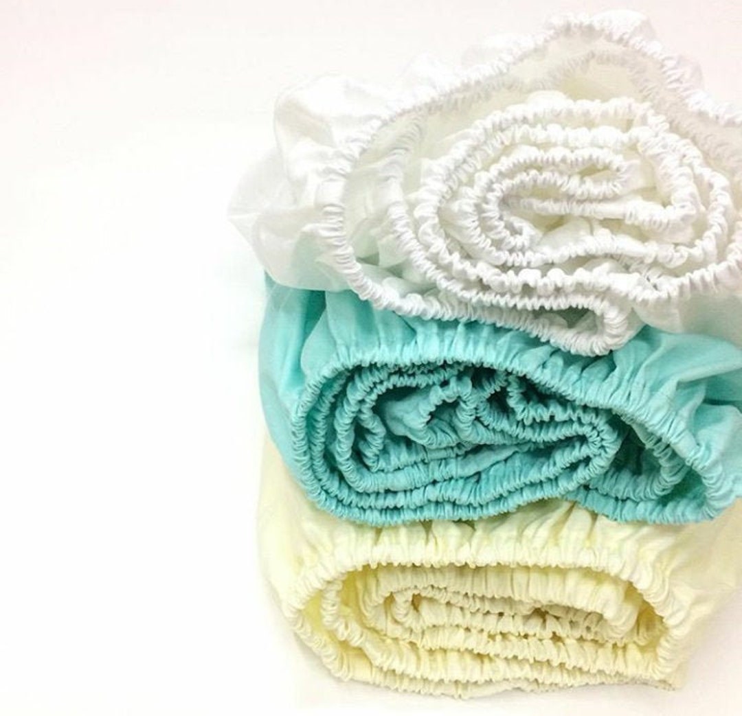 Natural Cotton Fitted Sheet With Elastic Band Crib Sheet Etsy