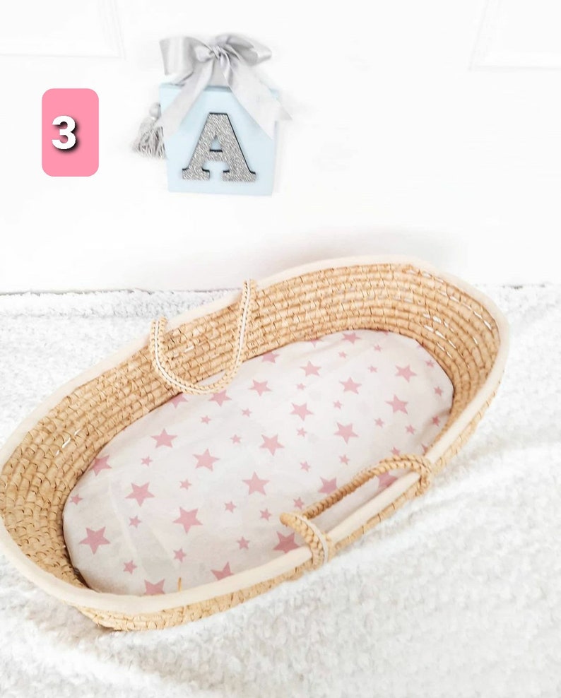 Baby Girl Moses Basket Sheets Sheets Moses Basket Etsy
