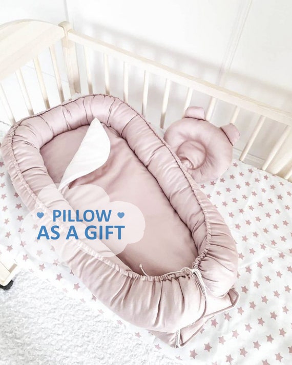 Baby Nest Travel Cot Bed With Pillow Baby Lounger Infant Etsy