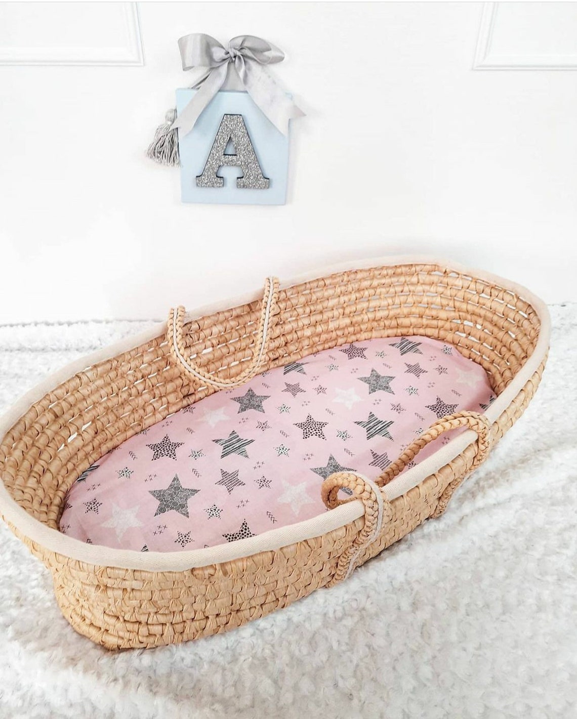Baby Girl Moses Basket Sheets Sheets Moses Basket Etsy