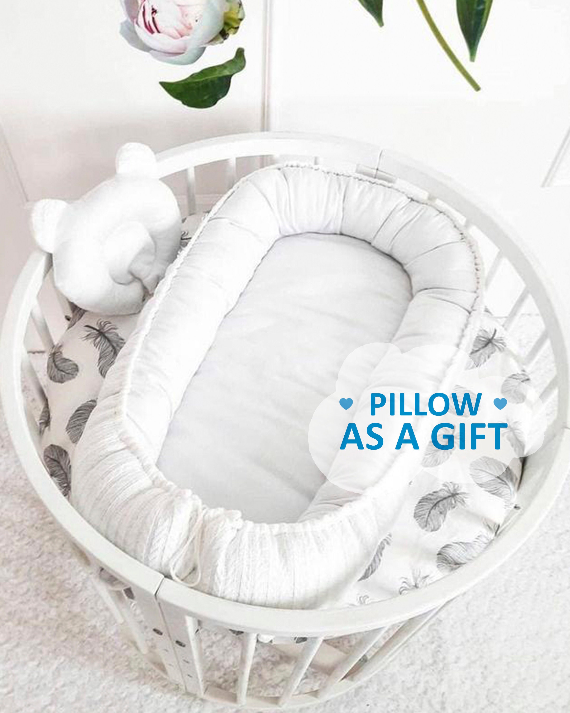 Baby nest Pillow as a gift ready to ship double sided Etsy