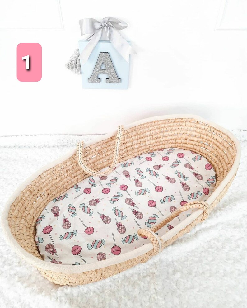 Baby Girl Moses Basket Sheets Sheets Moses Basket Etsy