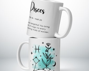 Pisces Zodiac Coffee Mug - Astrology Lovers' Perfect Birthday Gift