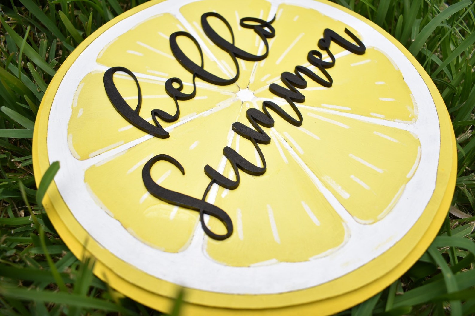 Lemon hello summer sign hello summer summer time wall decor | Etsy
