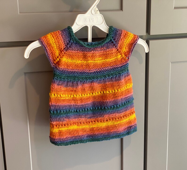 Rainbow Stripped Newborn Dress