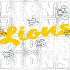 Lions (gold) |  Digital PNG | Sublimation Design | Instant Download