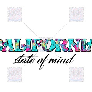 California State of Mind | Digital PNG | Sublimation Design | Instant Download