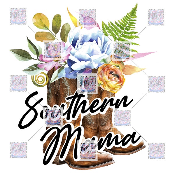 Southern Mama Boots | Digital PNG | Sublimation Design | Instant Download