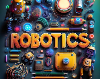 Robotics (3 Files) | Digital JPEG | Sublimation Design | Instant Download