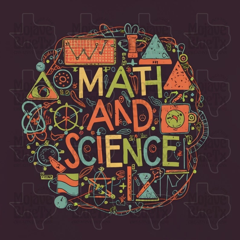 Stuff That Include Math Math and Science Are Cool (3 Files) | Digital JPEG | Sublimation Design ...