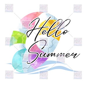 Hello Summer  | Digital PNG | Sublimation Design | Instant Download