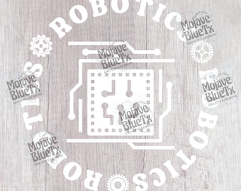 Robotica - (Circulair)|  Digitale png | Sublimatieontwerp | Direct downloaden