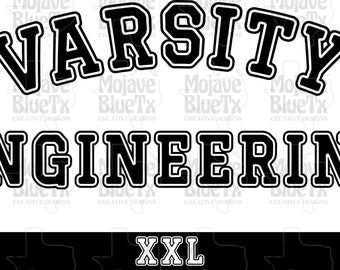 Varsity Engineering (2 files) | Digital PNG | Sublimation Design | Instant Download