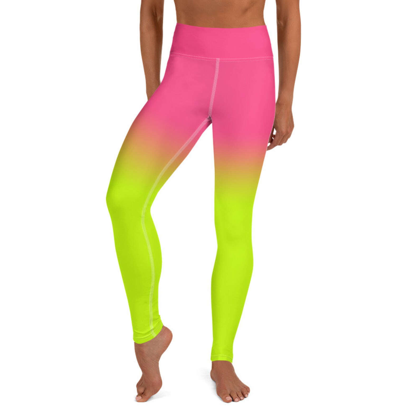 Home Workout Neon Ultra Leggings de Alta Cintura para Mujer / Etsy