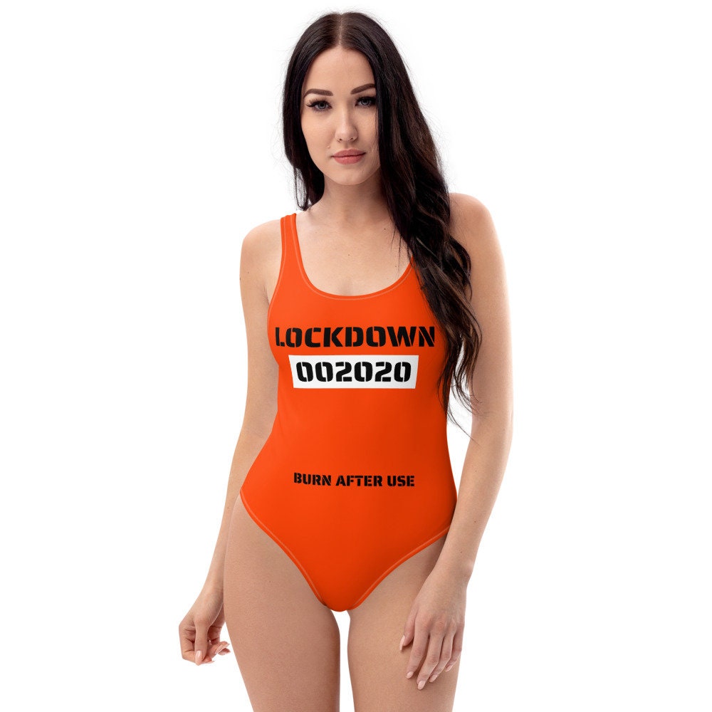 Sexy Prisoner Lockdown Orange Jumpsuit 