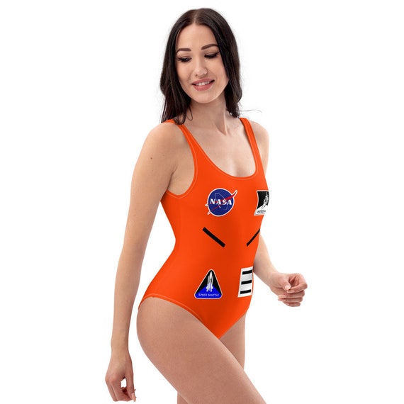 Sexy Halloween Costume Astronaut Orange Space Suit Women s One Piece Bodysuit Etsy